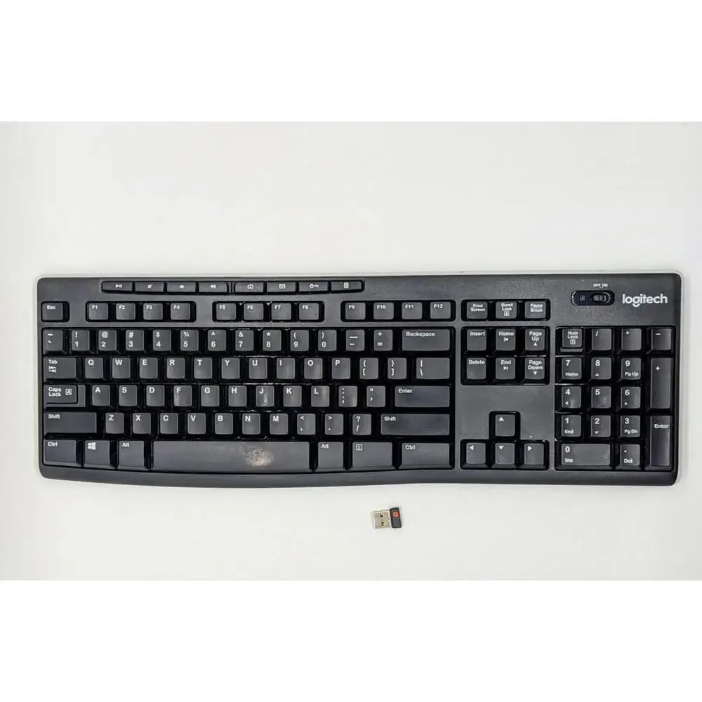 Logitech K270 Wireless Keyboard W/ Dongle. Tested & Working - Great Condition